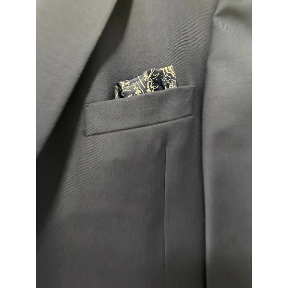 Joe By Joseph Abboud Dusty Blue Linen/Cotton Men's Suit 44S (36 x 25‎ Pants)